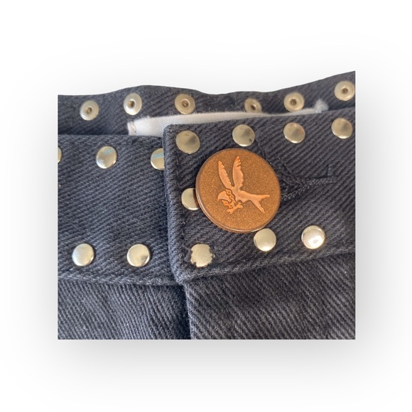 HTF: new One Teaspoon 𑁍 Floral Embroidery Bandit Cut Off Shorts 𑁍 Fox Black 26 - Picture 7 of 16